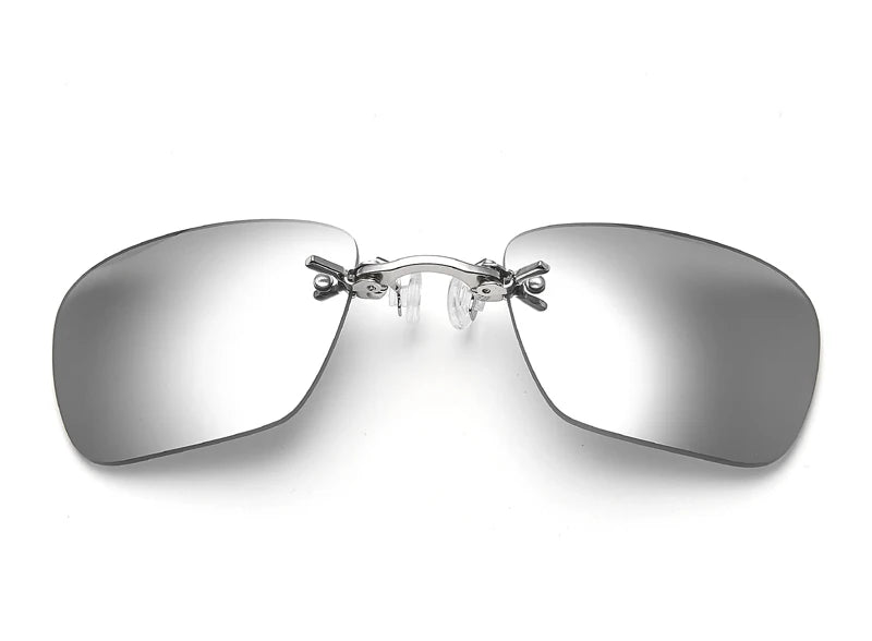 Clip On Nose Glasses _ Matrix Morpheus Movie Rimless Sunglasses
