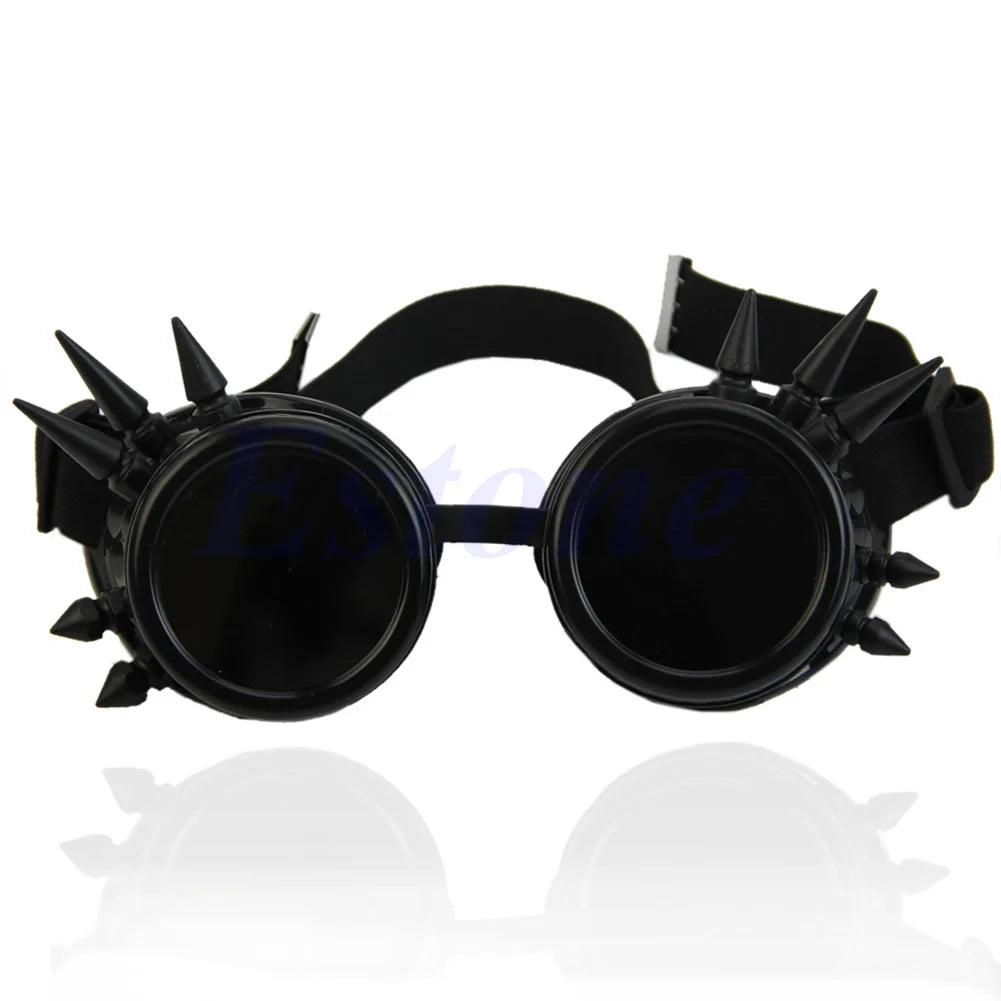 Round Steampunk Cyber Goth Sunglasses