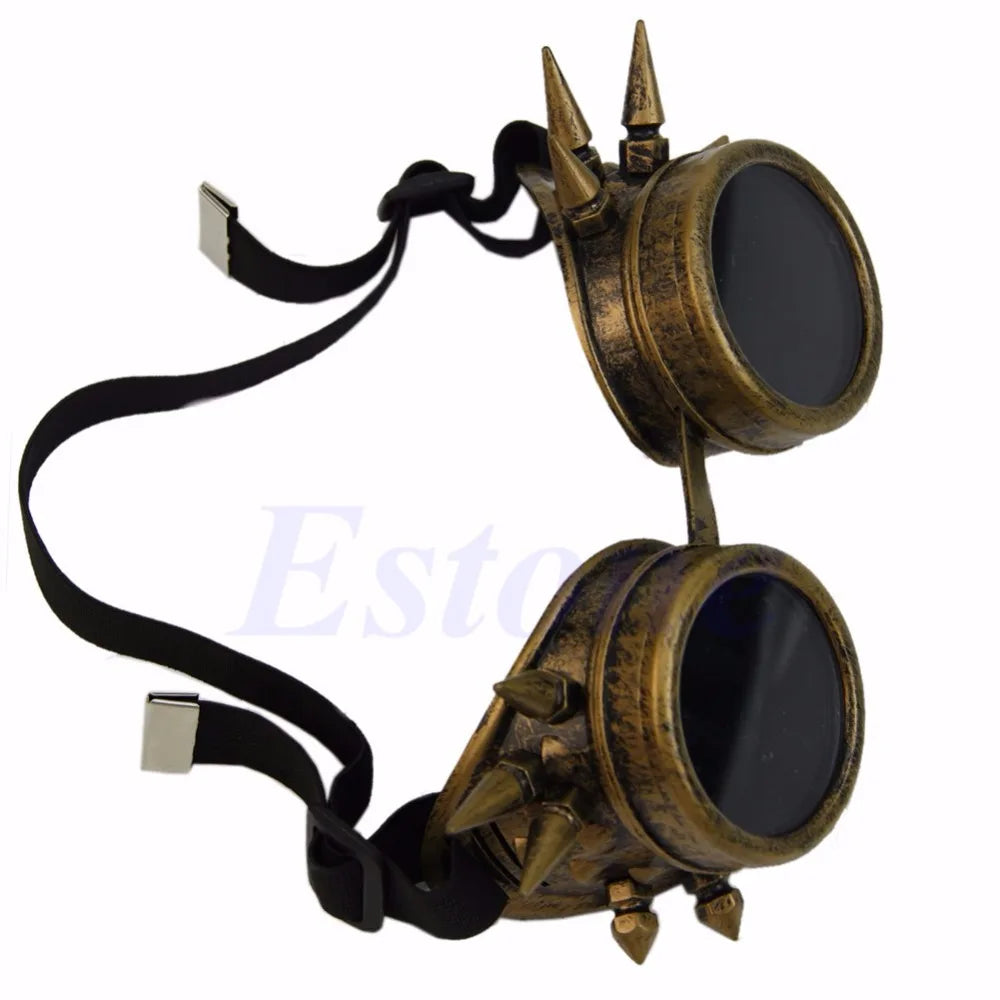 Round Steampunk Cyber Goth Sunglasses