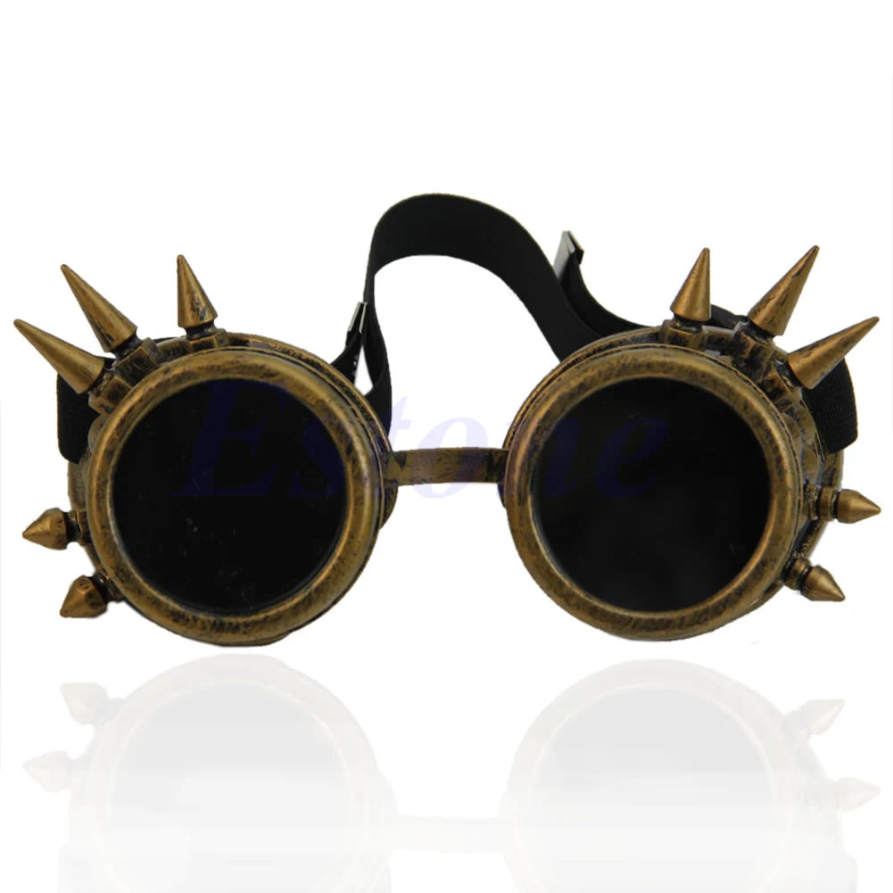 Round Steampunk Cyber Goth Sunglasses