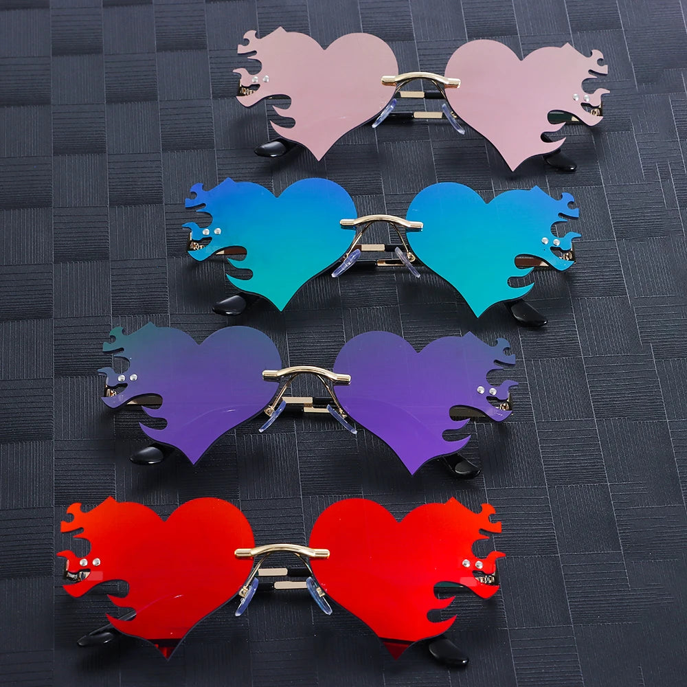 Heart Flame Sunglasses "Burning Heart"