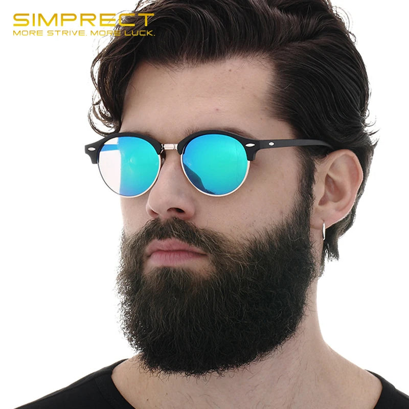 SIMPRECT Polarized Sunglasses Women 2023 UV Protection Round Sun Glasses Men Luxury Brand UV400 High Quality Shades For Women