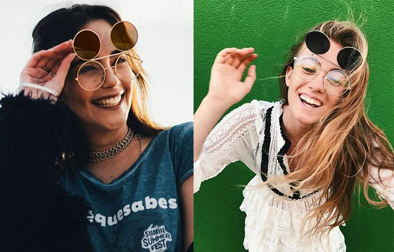 Fashion Vintage SteamPunk Flip Up Sunglasses