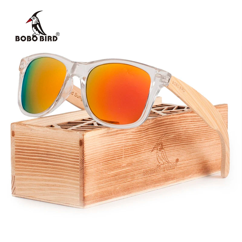 BOBO BIRD Polarized Bamboo Holder Sun Glasses _ With Wood Gifts Box