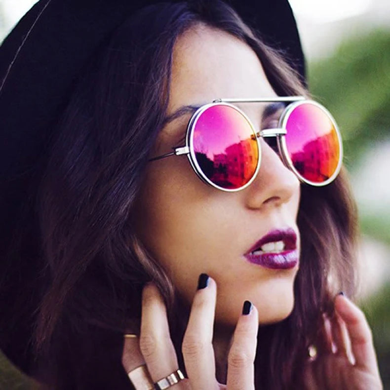 Fashion Vintage SteamPunk Flip Up Sunglasses