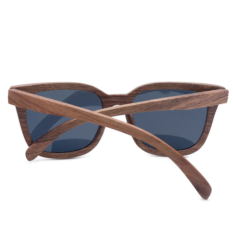BOBO BIRD Retro Black Walnut Wood Sunglasses _ with Wooden Box