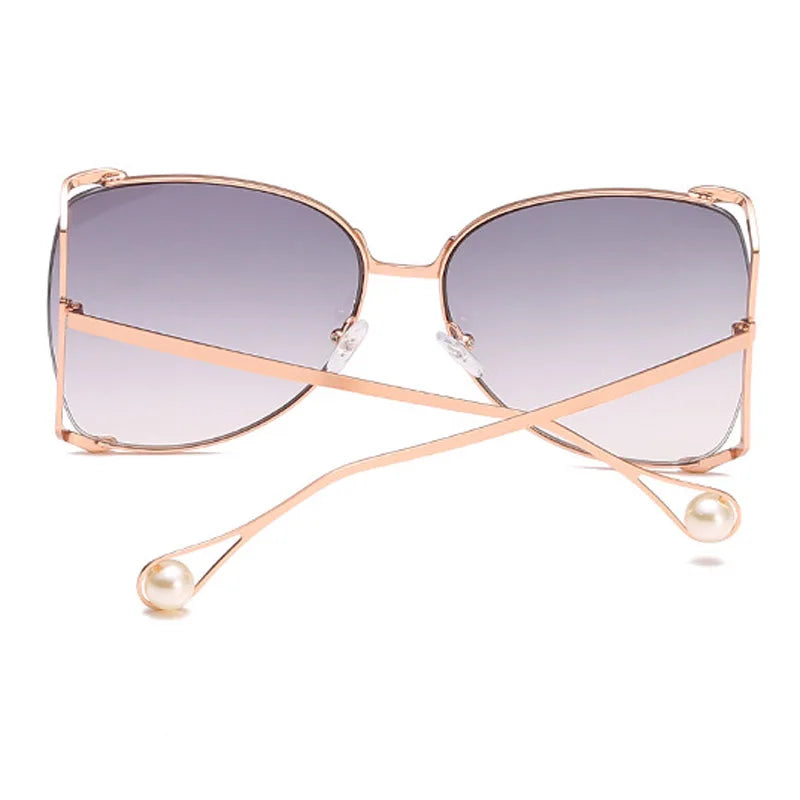 Fashion Oversize Pearl Cat Eye _ Butterfly Sunglasses