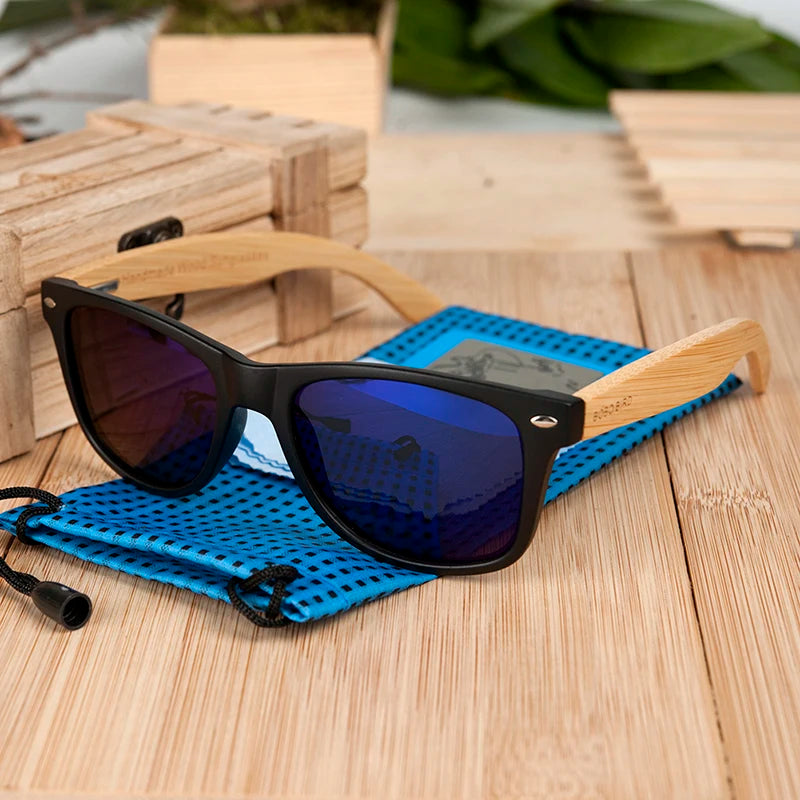 Vintage Wood Sunglasses Retro Polarized