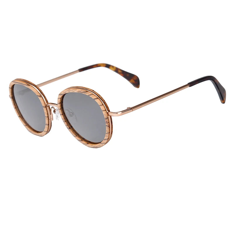 BOBO BIRD Polarized Wood Retro Sunglasses _ with retail box