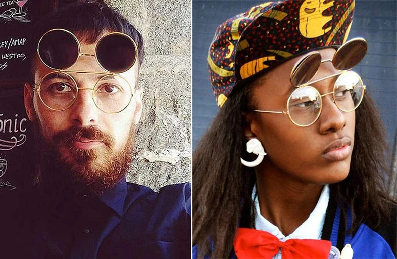 Fashion Vintage SteamPunk Flip Up Sunglasses
