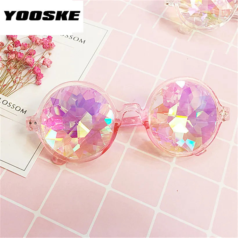Holographic Kaleidoscope Sunglasses Retro