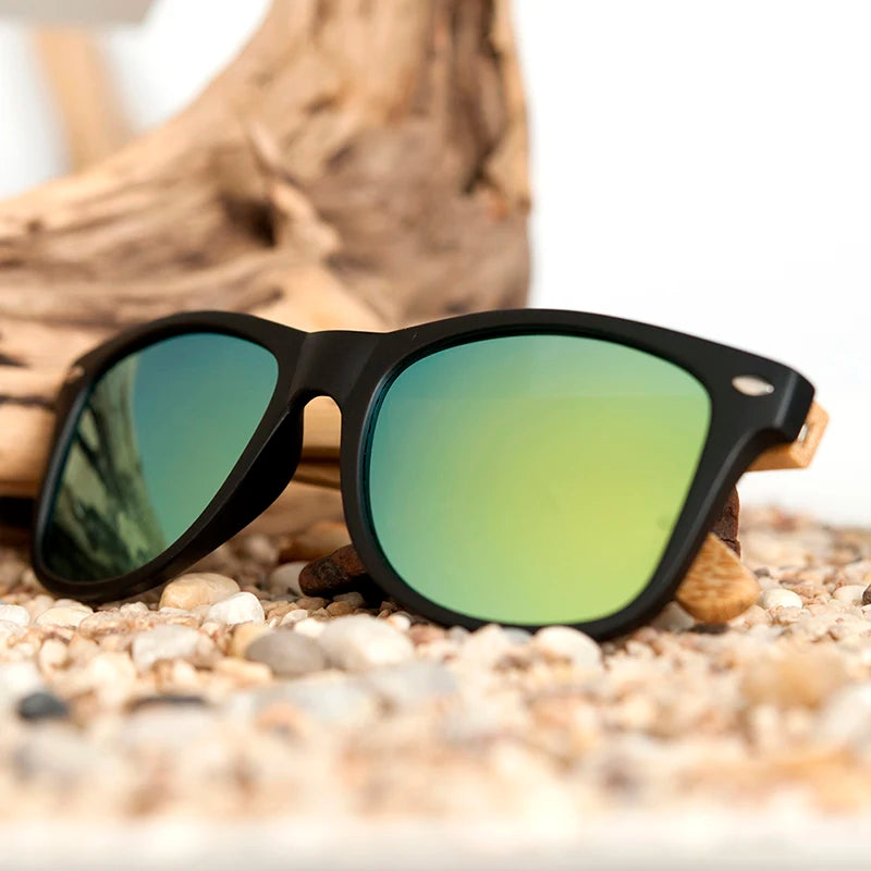 Vintage Wood Sunglasses Retro Polarized
