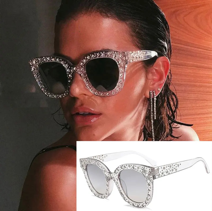 Stars Sunglasses Designer Cat Eye