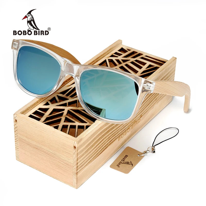 BOBO BIRD Polarized Bamboo Holder Sun Glasses _ With Wood Gifts Box