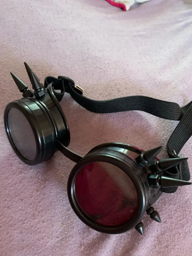 Round Steampunk Cyber Goth Sunglasses