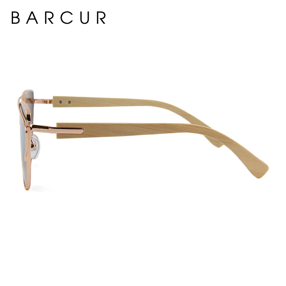 Handmade Bamboo Cat Eye Wood Sunglasses _ With Free Box
