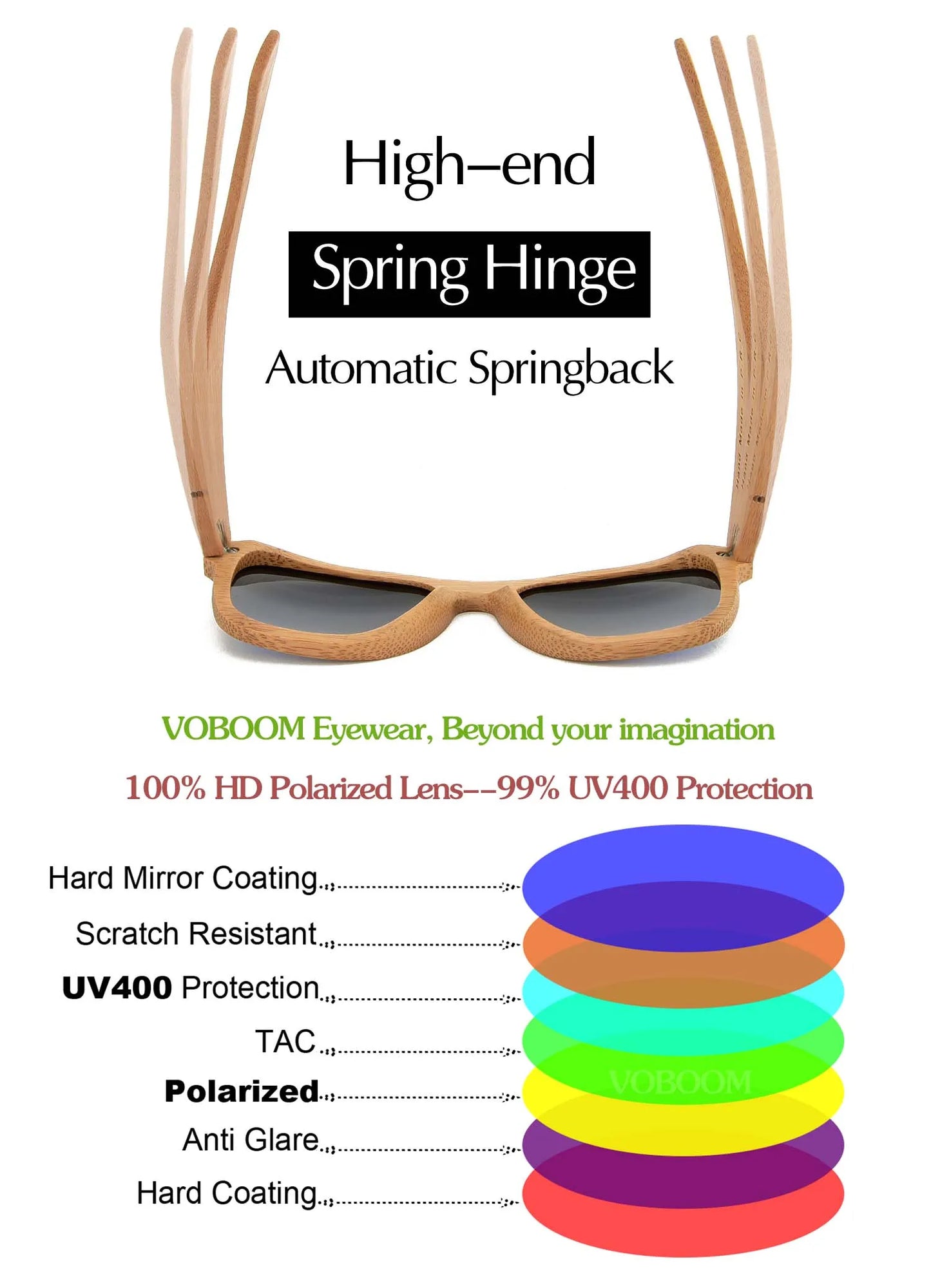 VOBOOM Bamboo Mirror Sun Glasses _ Handmade