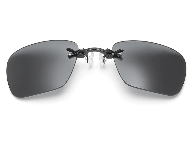 Clip On Nose Glasses _ Matrix Morpheus Movie Rimless Sunglasses