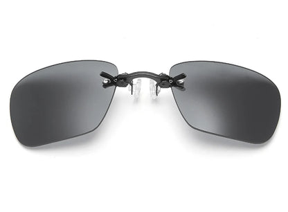 Clip On Nose Glasses _ Matrix Morpheus Movie Rimless Sunglasses
