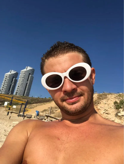 Kurt Cobain Oval Sunglasses Vintage Retro