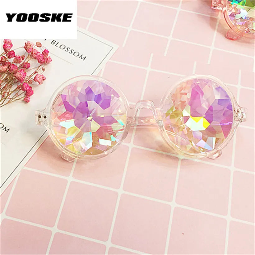 Holographic Kaleidoscope Sunglasses Retro
