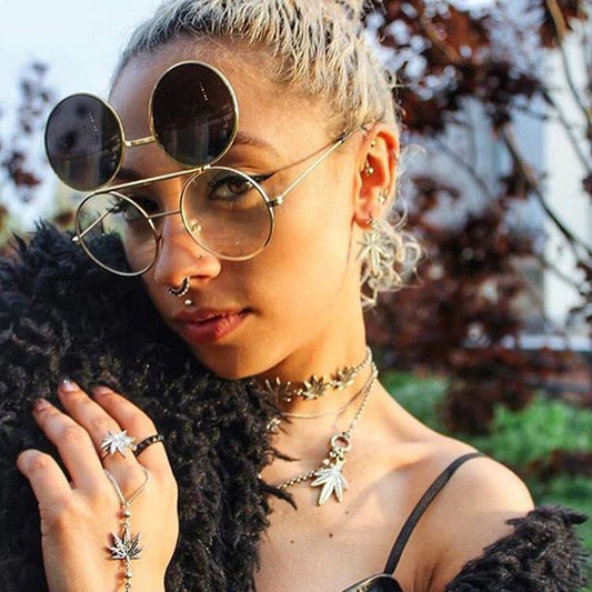 Fashion Vintage SteamPunk Flip Up Sunglasses