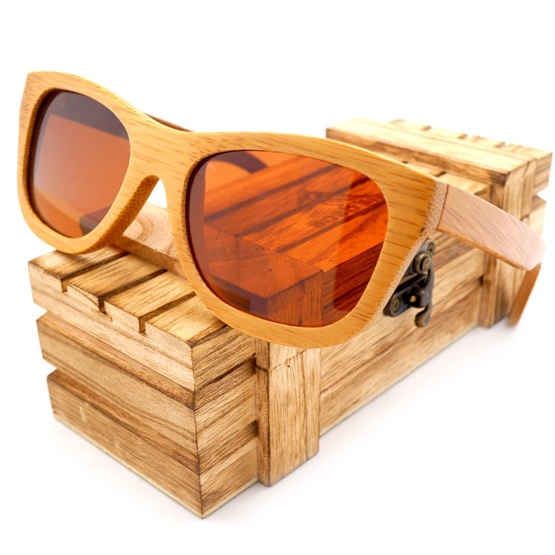 Handmade Bamboo Wooden Sunglasses _ With Gift Box
