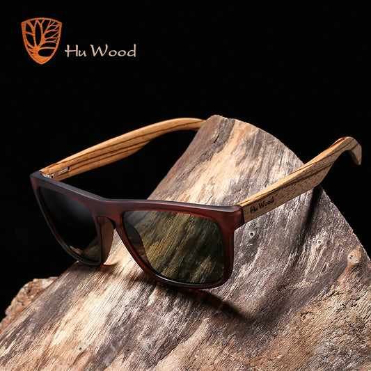 Natural Bamboo Zebra Wood Polarized Sunglasses