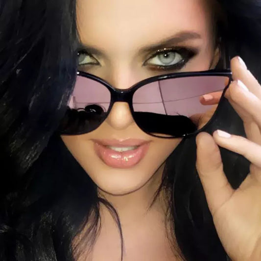 Color Luxury Flat Cat Eye Elegant Sunglasses