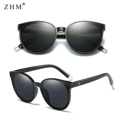Color Luxury Flat Cat Eye Elegant Sunglasses