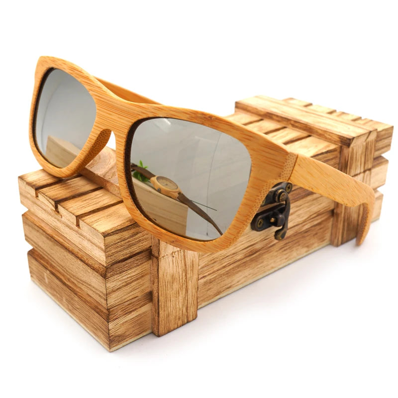 Handmade Bamboo Wooden Sunglasses _ With Gift Box