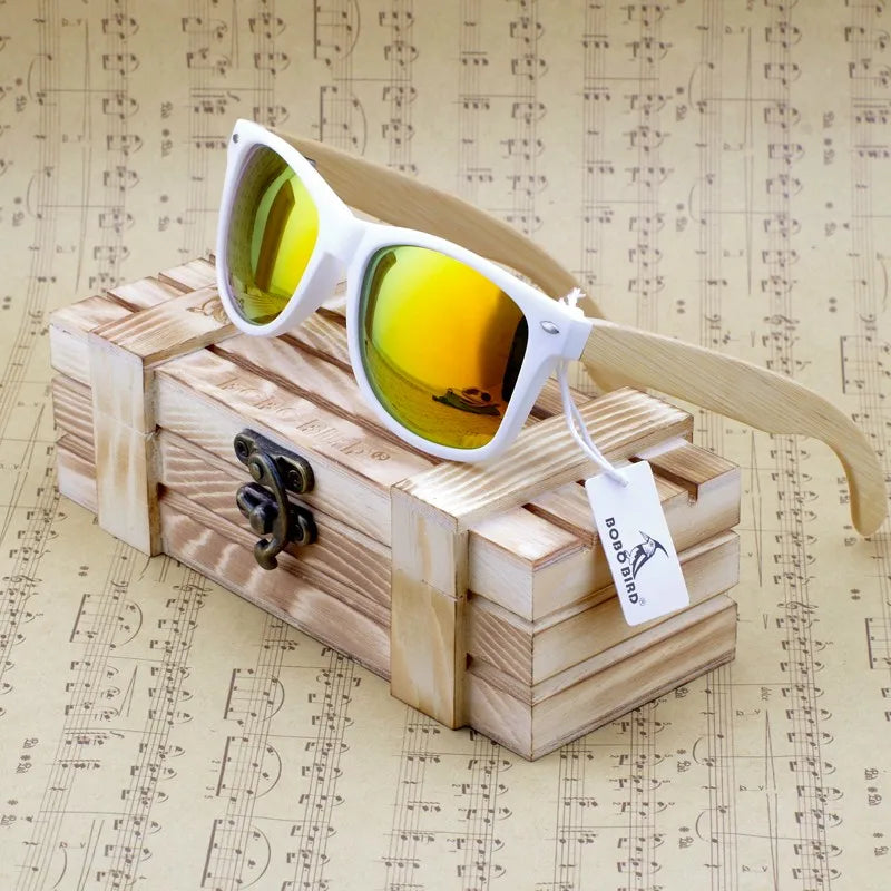 BOBO BIRD Bamboo Sunglasses with Wooden Gift Box