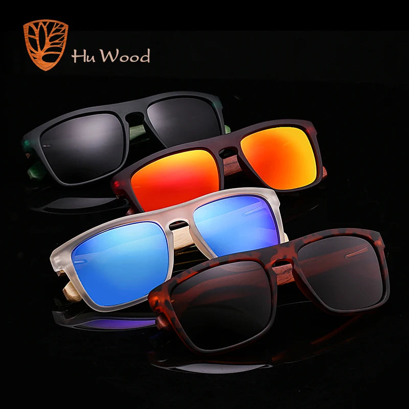 Natural Bamboo Zebra Wood Polarized Sunglasses