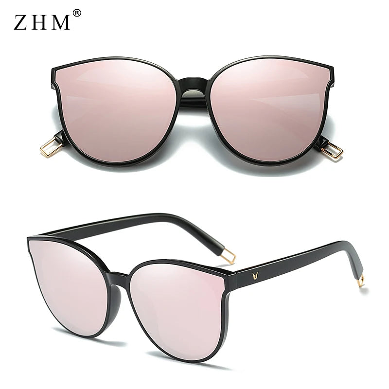 Color Luxury Flat Cat Eye Elegant Sunglasses