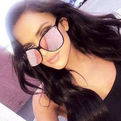 Color Luxury Flat Cat Eye Elegant Sunglasses