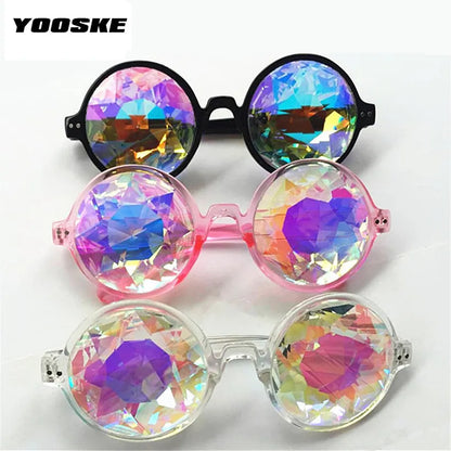 Holographic Kaleidoscope Sunglasses Retro