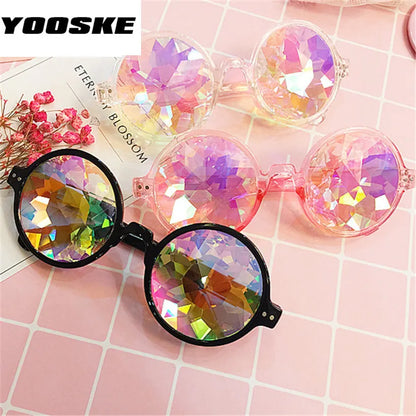 Holographic Kaleidoscope Sunglasses Retro