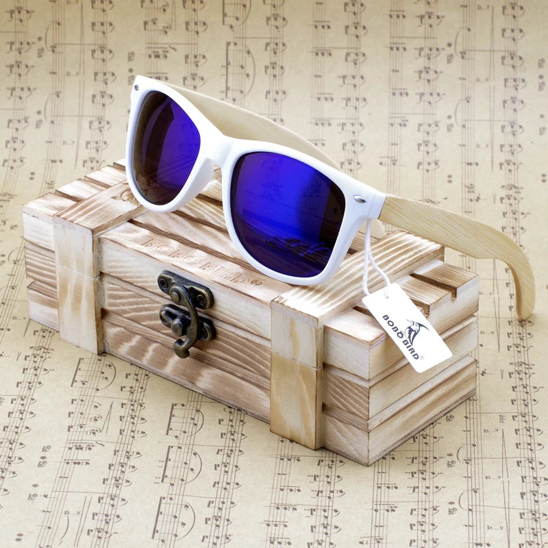 BOBO BIRD Bamboo Sunglasses with Wooden Gift Box