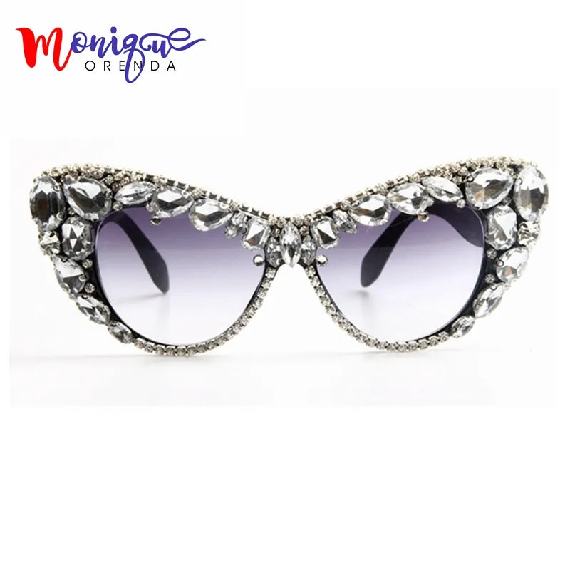 Oversize Pearl Cat Eye Sunglasses