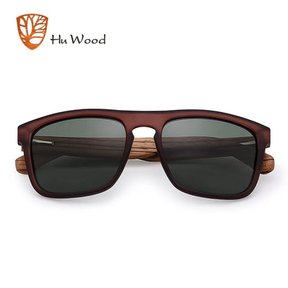 Natural Bamboo Zebra Wood Polarized Sunglasses
