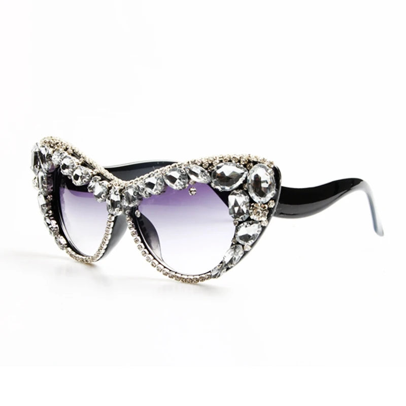 Oversize Pearl Cat Eye Sunglasses