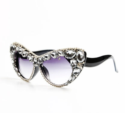 Oversize Pearl Cat Eye Sunglasses