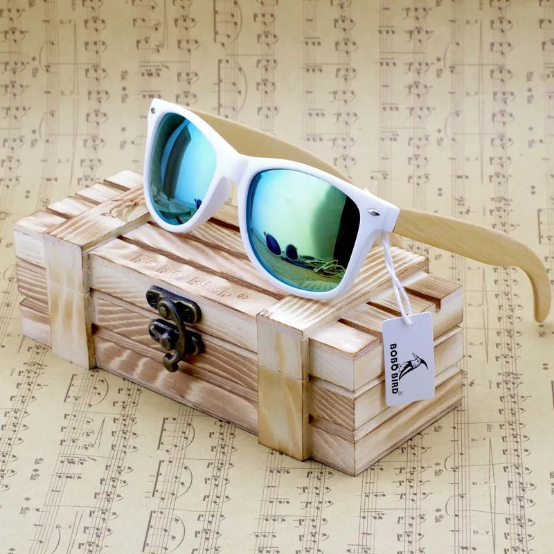 BOBO BIRD Bamboo Sunglasses with Wooden Gift Box