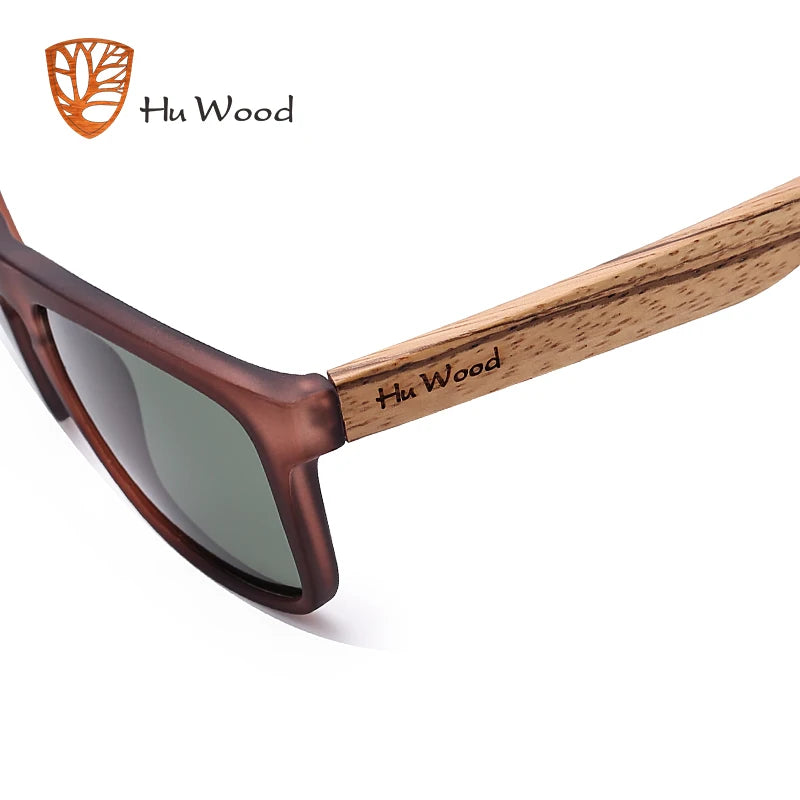 Natural Bamboo Zebra Wood Polarized Sunglasses