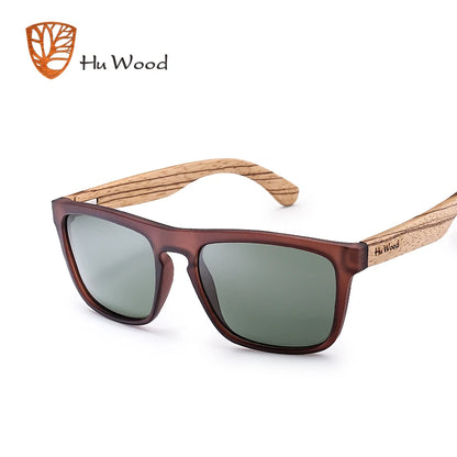 Natural Bamboo Zebra Wood Polarized Sunglasses