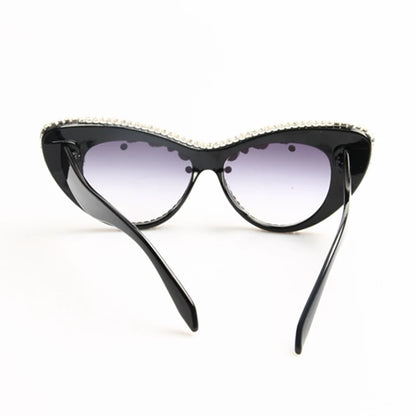 Oversize Pearl Cat Eye Sunglasses