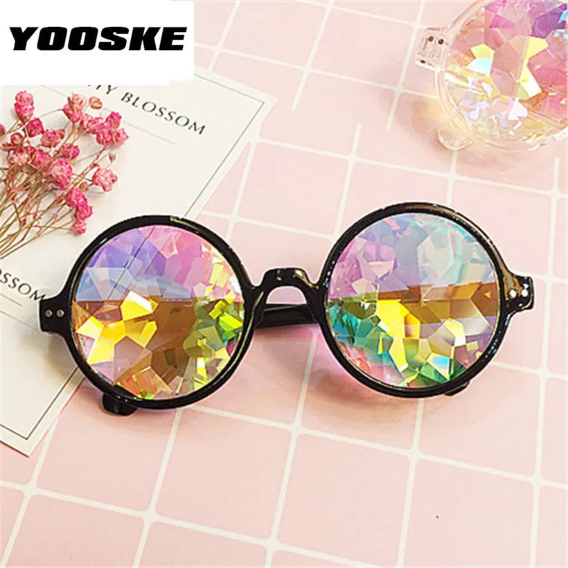 Holographic Kaleidoscope Sunglasses Retro